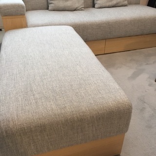 ２人掛けソファベッド+オットマンの画像