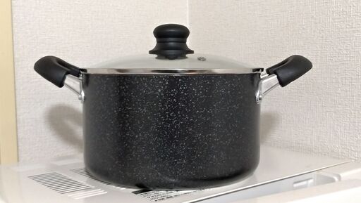 パール金属 IH対応ガラス蓋付両手鍋22cm マーブルセレクト HB-2725