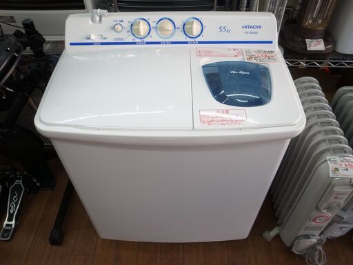日立 5.5㎏2槽式洗濯機 PS-55AS2 2018年製【モノ市場東浦店】125