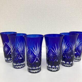 店頭販売済み😻にゃんにゃんセール😸江戸切子　矢来紋　菊花紋　菊底...