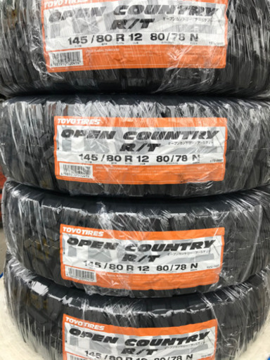 24年製！145/80R12 80/78N トーヨータイヤOPENCOUNTRY R/T作業代、消費税、廃タイヤ代、全て込み29700円！
