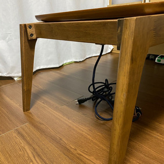 コタツ機能付き　デザインテーブル　ブラウン　600mm×850mm×h400mmの画像