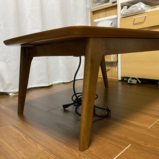 コタツ機能付き　デザインテーブル　ブラウン　600mm×850mm×h400mmの画像