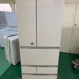 ★6D冷蔵庫★東芝 GR-H560FV 555L フレンチドア ガラストップ 2015年 キッチン 生活家電の画像