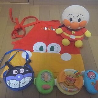 アンパンマンおもちゃ☆４点セット／ドキンちゃんエプロン・バイキン...