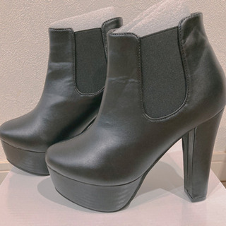 GRLプラットフォームサイドゴアショートブーツ（23.5）