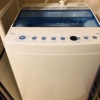 【受付終了】ハイアール洗濯機　JW-C55CK (2019年製 洗濯容量5.5kg)の画像