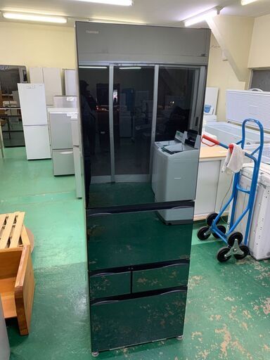 ★東芝★5D冷蔵庫 465L GR-R470GW 2019年 高年式 自動製氷 ガラストップ キッチン 生活家電