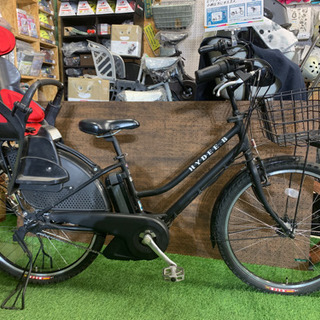 中古電動アシスト自転車 新品8.9アンペアバッテリー付属 ブリヂストン ハイディB 26型 3段変速 子供乗せ