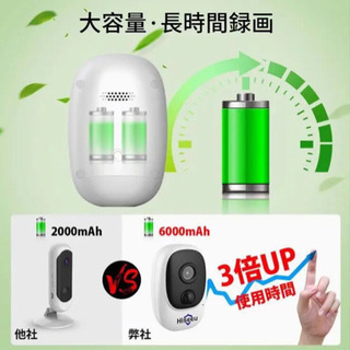 【ソーラーパネル付き電池式カメラ】防犯カメラ ワイヤレス 6000mAhの画像