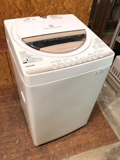 【動作保証60日付】TOSHIBA 2014年 AW-6G2 6.0kg 洗濯機【管理KRS302】