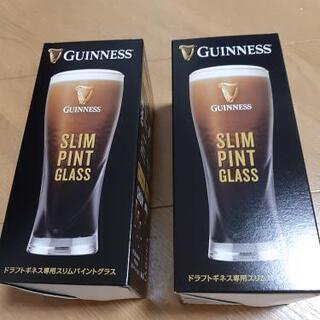 ギネスビールロゴ入りスリムパイントグラス2こ