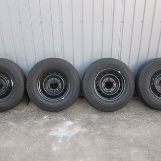 商品名：中古タイヤ付き鉄ホイール　4本セット（ばら売り不可）