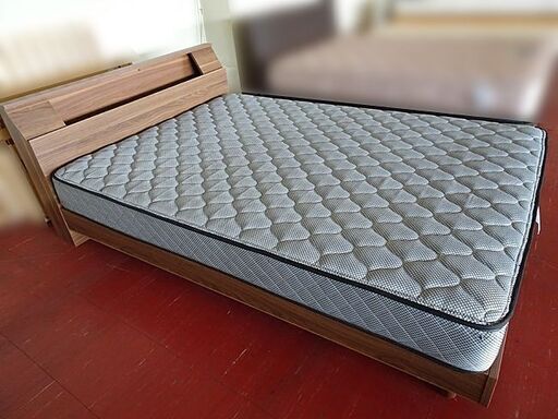 ☆NITORI/ニトリ☆ダブルベッド FILZA Ⅱ ボンネルコイル フレーム マットレス 札幌配送無料