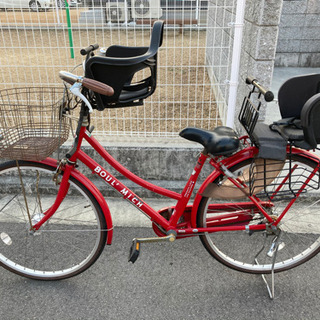 チャイルドシート付き　自転車　シティサイクル　あさひ　子供　送迎...