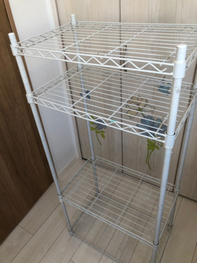 美品　白　スチールラック