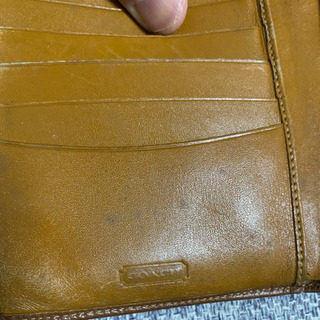 コーチ レザー がま口 二つ折り財布　coachの画像