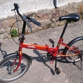 折り畳み自転車(赤)20インチ※訳あり