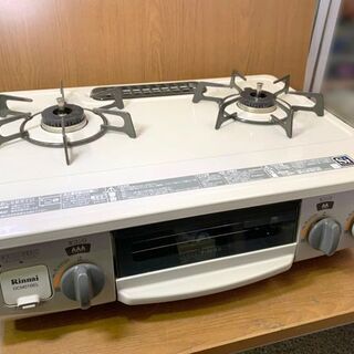 2018年製☆Rinnai グリル付ガステーブル 都市ガス 左強火力 ◇リンナイ