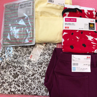 UNIQLOユニクロズボン、リラコなどLセット(新品)レディース