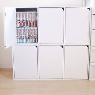 【3/5 17:00限定】IKEA ルナンプ　コーヒーテーブル（大）ホワイト＆カラーボックス3個セットの画像