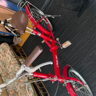 激安　オシャレな自転車　赤　