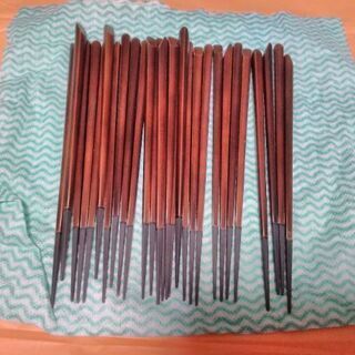 天削先角箸チーク先黒　HS-445-1  未使用10膳の画像