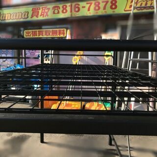 シングルサイズ ミドルベッド【自社配送は札幌市内限定】ロフトベッド パイプベッドフレーム メタルフレーム ノーブランドの画像