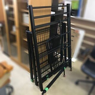 シングルサイズ ミドルベッド【自社配送は札幌市内限定】ロフトベッド パイプベッドフレーム メタルフレーム ノーブランドの画像