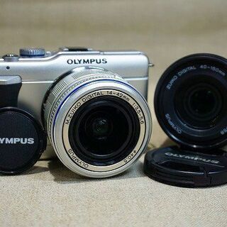 【苫小牧バナナ】OLYMPUS/オリンパス ミラーレス デジタル一眼レフカメラ PEN LITE E-PL1 ダブルズームキット 動作確認済み♪