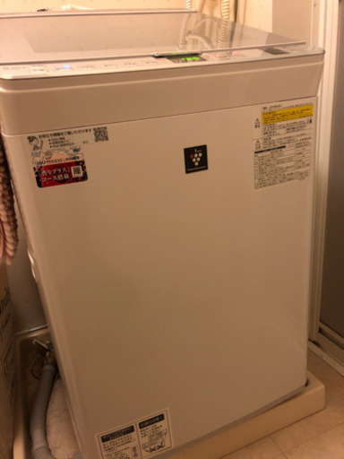 SHARP プラズマイオンクラスター洗濯乾燥機　2019年製　ES-PX8D