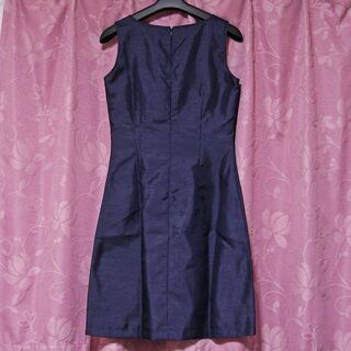 ベトナム製☆シルクワンピース (ノースリーブ)ネイビーの画像