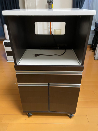 レンジ\u0026炊飯器、食器収納キッチンカウンター