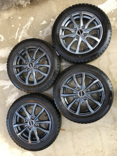 軽自動車用アルミ付きスタッドレスタイヤ４本