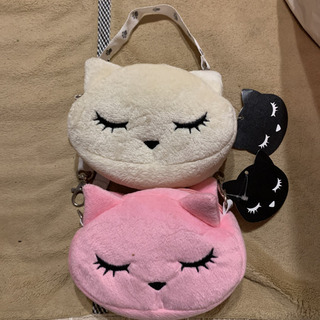 猫のポーチ２個セットの画像