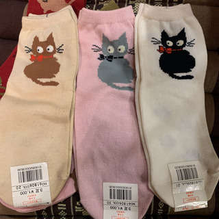 猫の靴下６足セットの画像