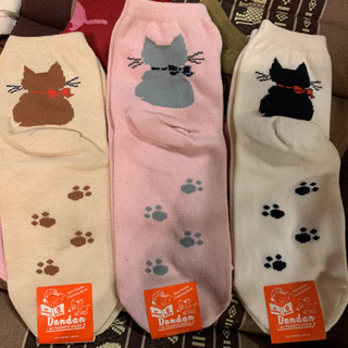 猫の靴下６足セットの画像