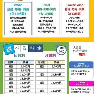 【今だけ半額】パソコン家庭教師★自宅でパソコン教室【Excel・Word・PowerPoint】の画像
