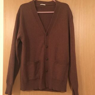 カーディガン　茶色
