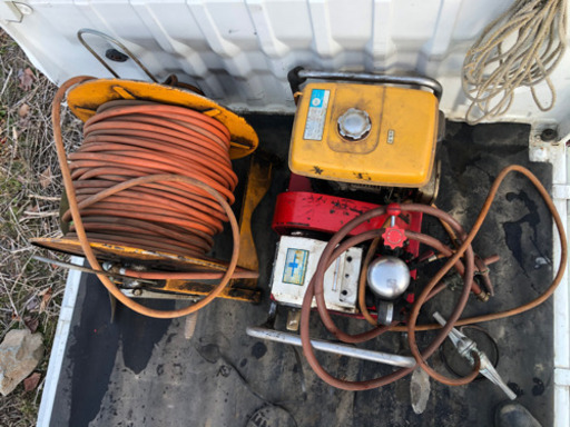 中古 実動 動力噴霧器 噴霧機 散布機　ホースセット、エンジン動噴　ARS-351　トーカイ工業