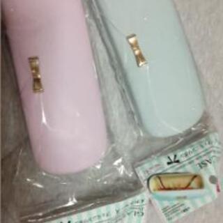 新品メガネケースフェミニンリボン二個セット