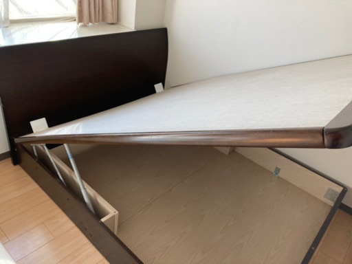 ワイドダブルベッド　組立式 / 収納たっぷり