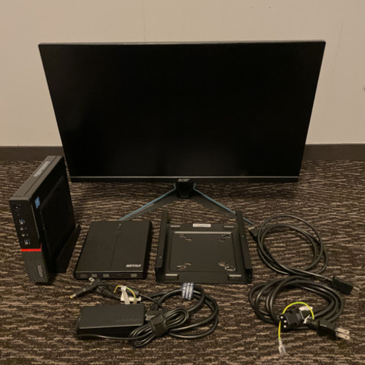 VESAマウントPC  24インチディスプレイ、DVDマルチドライブセット