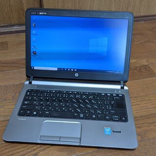 ★hp SSD換装済 ノートPC ProBook windows10 13.3インチ 430G1 Core i3 メモリ8GB 指紋認証