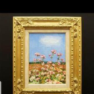 絵画　赤蕎麦の花 絵画 赤蕎麦の花 赤い蕎麦の花