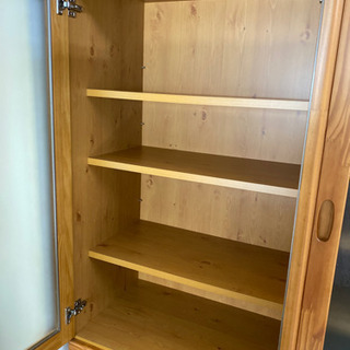 あげます 食器棚 木製 2点セットの画像