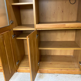 あげます 食器棚 木製 2点セット