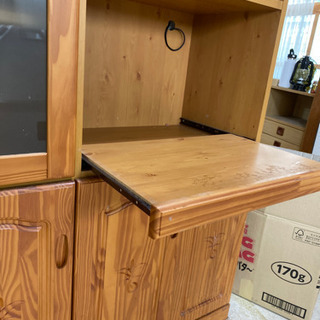 あげます 食器棚 木製 2点セットの画像