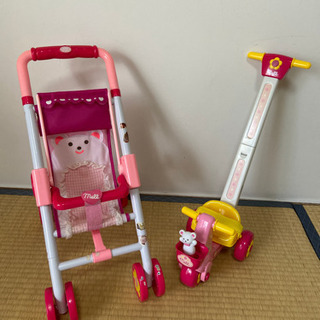 メルちゃん　三輪車　ベビーカーセット