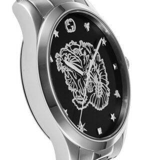 グッチ GUCCI 腕時計 メンズ レディース YA1264125 クォーツ ブラック シルバー　２、３回でしたら分割可能の画像